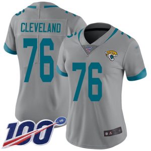 jaguars #76 ezra cleveland silver women's stitched nfl limited inverted legend 100th season cheap jersey