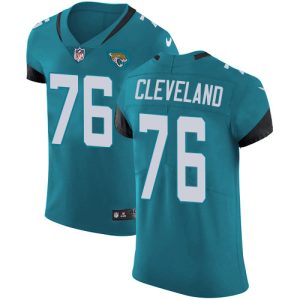 Jaguars #76 Ezra Cleveland Teal Green Alternate Men's Stitched NFL New Elite Jersey