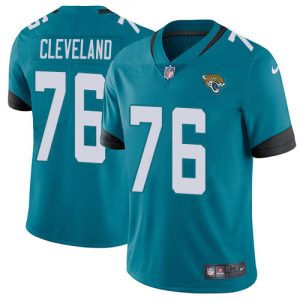 jaguars #76 ezra cleveland teal green alternate men's stitched nfl vapor untouchable limited wholesale jersey