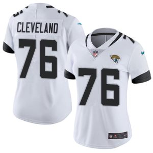 Jaguars #76 Ezra Cleveland White Women's Stitched NFL Vapor Untouchable Limited Jersey