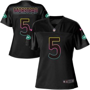 jets #5 thomas morstead black women's nfl fashion game wholesale jersey