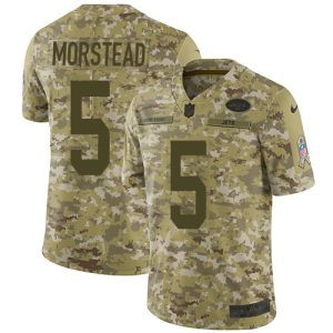 cheap Jets #5 Thomas Morstead Camo Men's Stitched NFL Limited 2018 Salute To Service Jersey