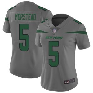 cheap Jets #5 Thomas Morstead Gray Women's Stitched NFL Limited Inverted Legend Jersey