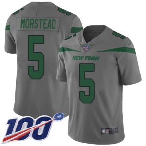 Jets #5 Thomas Morstead Gray Youth Stitched NFL Limited Inverted Legend 100th Season Jersey