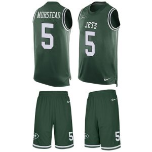 cheap Jets #5 Thomas Morstead Green Team Color Men's Stitched NFL Limited Tank Top Suit Jersey