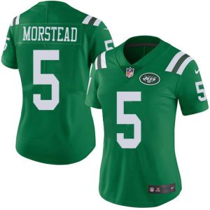 Jets #5 Thomas Morstead Green Women's Stitched NFL Limited Rush Jersey