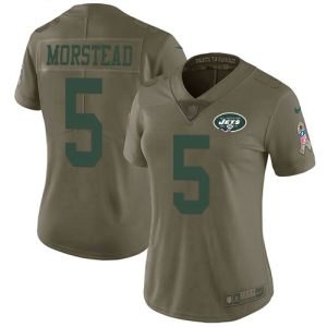 jets #5 thomas morstead olive women's stitched nfl limited 2017 salute to service cheap jersey