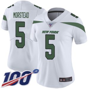 Jets #5 Thomas Morstead White Women's Stitched NFL 100th Season Vapor Limited Jersey