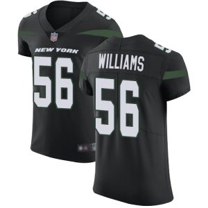 Jets #56 Quincy Williams Black Alternate Men's Stitched NFL New Elite Jersey