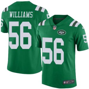 cheap Jets #56 Quincy Williams Green Men's Stitched NFL Elite Rush Jersey