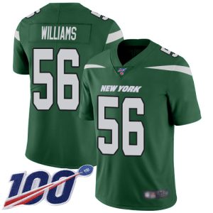 jets #56 quincy williams green team color men's stitched nfl 100th season vapor untouchable limited wholesale jersey