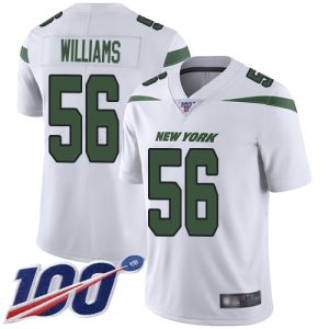 jets #56 quincy williams white men's stitched nfl 100th season vapor untouchable limited cheap jersey