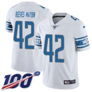 lions #42 jalen reeves-maybin white men's stitched nfl 100th season vapor untouchable limited cheap jersey