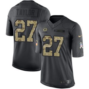 packers #27 patrick taylor black men's stitched nfl limited 2016 salute to service cheap jersey