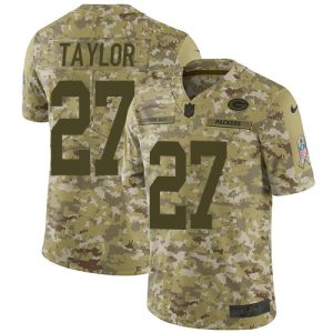 Packers #27 Patrick Taylor Camo Youth Stitched NFL Limited 2018 Salute To Service Jersey