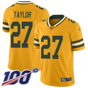 Packers #27 Patrick Taylor Gold Youth Stitched NFL Limited Inverted Legend 100th Season Jersey