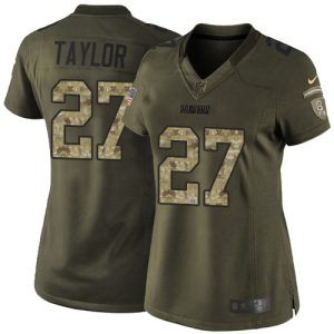 Packers #27 Patrick Taylor Green Women's Stitched NFL Limited 2015 Salute to Service Jersey