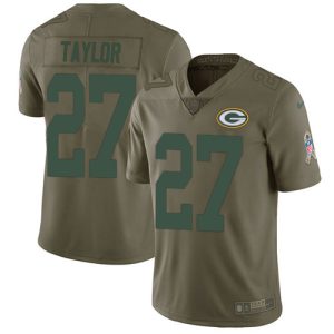 packers #27 patrick taylor olive youth stitched nfl limited 2017 salute to service cheap jersey