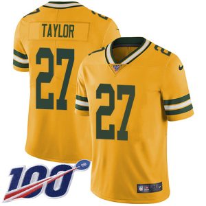 cheap Packers #27 Patrick Taylor Yellow Men's Stitched NFL Limited Rush 100th Season Jersey