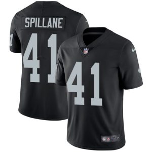 wholesale Raiders #41 Robert Spillane Black Team Color Men's Stitched NFL Vapor Untouchable Limited Jersey