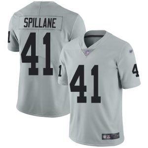 raiders #41 robert spillane silver youth stitched nfl limited inverted legend cheap jersey