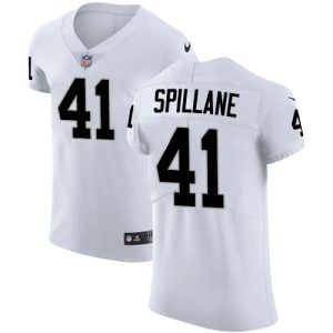 cheap Raiders #41 Robert Spillane White Men's Stitched NFL Vapor Untouchable Elite Jersey