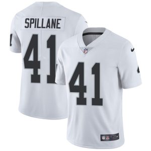 cheap Raiders #41 Robert Spillane White Men's Stitched NFL Vapor Untouchable Limited Jersey