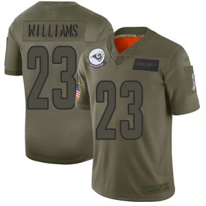 rams #23 kyren williams camo men's stitched nfl limited 2019 salute to service wholesale jersey