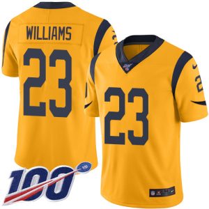 rams #23 kyren williams gold men's stitched nfl limited rush cheap jersey