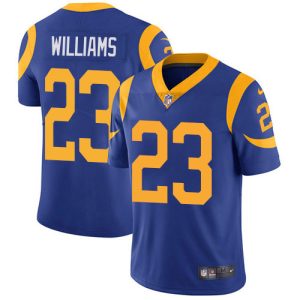 wholesale Rams #23 Kyren Williams Royal Blue Alternate Men's Stitched NFL Vapor Untouchable Limited Jersey