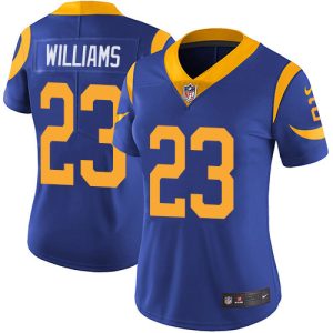 cheap Rams #23 Kyren Williams Royal Blue Alternate Women's Stitched NFL Vapor Untouchable Limited Jersey