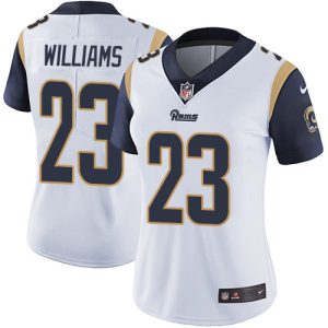 cheap Rams #23 Kyren Williams White Women's Stitched NFL Vapor Untouchable Limited Jersey