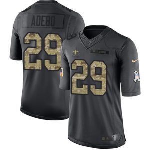 cheap Saints #29 Paulson Adebo Black Men's Stitched NFL Limited 2016 Salute To Service Jersey