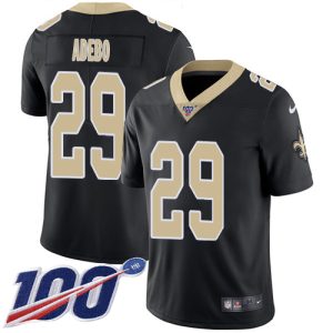 cheap Saints #29 Paulson Adebo Black Team Color Men's Stitched NFL 100th Season Vapor Limited Jersey