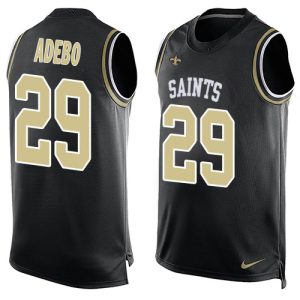 cheap Saints #29 Paulson Adebo Black Team Color Men's Stitched NFL Limited Tank Top Jersey