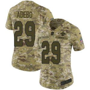 wholesale Saints #29 Paulson Adebo Camo Women's Stitched NFL Limited 2018 Salute To Service Jersey