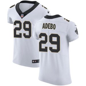 saints #29 paulson adebo white men's stitched nfl vapor untouchable elite cheap jersey