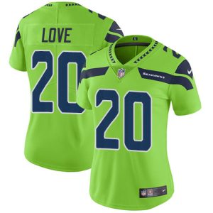 Seahawks #20 Julian Love Green Women's Stitched NFL Limited Rush Jersey