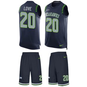 seahawks #20 julian love steel blue team color men's stitched nfl limited tank top suit cheap jersey