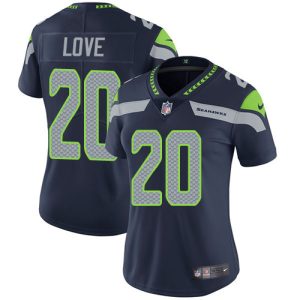 wholesale Seahawks #20 Julian Love Steel Blue Team Color Women's Stitched NFL Vapor Untouchable Limited Jersey