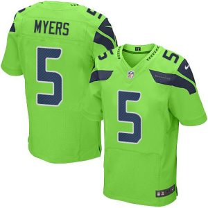 Seahawks #5 Jason Myers Green Men's Stitched NFL Elite Rush Jersey