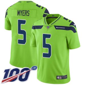 cheap Seahawks #5 Jason Myers Green Men's Stitched NFL Limited Rush 100th Season Jersey