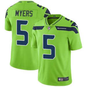 Seahawks #5 Jason Myers Green Youth Stitched NFL Limited Rush Jersey