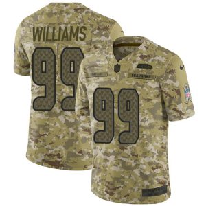 cheap Seahawks #99 Leonard Williams Camo Men's Stitched NFL Limited 2018 Salute To Service Jersey