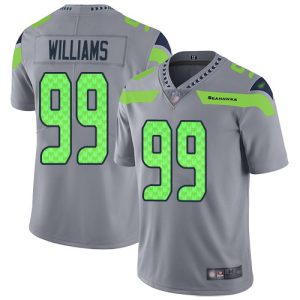 seahawks #99 leonard williams gray men's stitched nfl limited inverted legend wholesale jersey