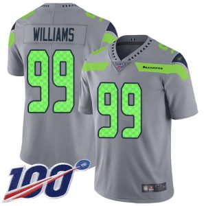 seahawks #99 leonard williams gray youth stitched nfl limited inverted legend 100th season wholesale jersey