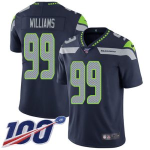 seahawks #99 leonard williams steel blue team color men's stitched nfl 100th season vapor untouchable limited wholesale jersey