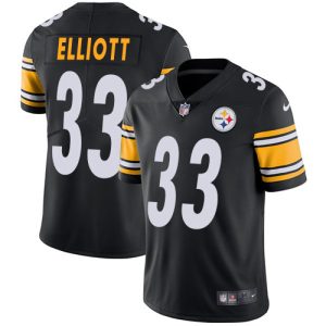 steelers #33 jalen elliott black team color youth stitched nfl vapor untouchable limited cheap jersey