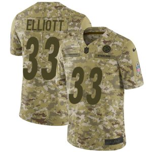 cheap Steelers #33 Jalen Elliott Camo Men's Stitched NFL Limited 2018 Salute To Service Jersey