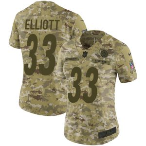 steelers #33 jalen elliott camo women's stitched nfl limited 2018 salute to service wholesale jersey